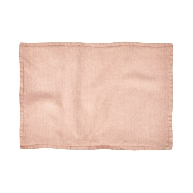 Belgian Vintage Washed Linen Nude Pink Long Cushion Cover