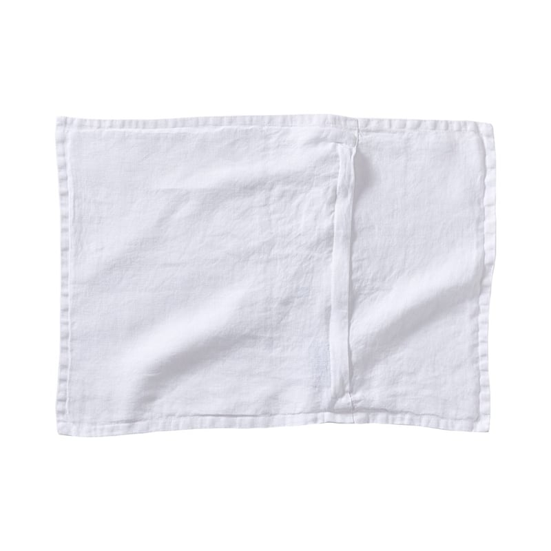 Belgian Vintage Washed Linen White Long Cushion Cover