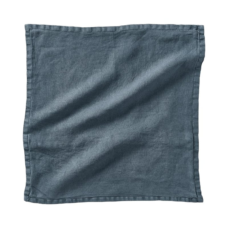 Belgian Vintage Washed Linen Lead Square Cushion Cover