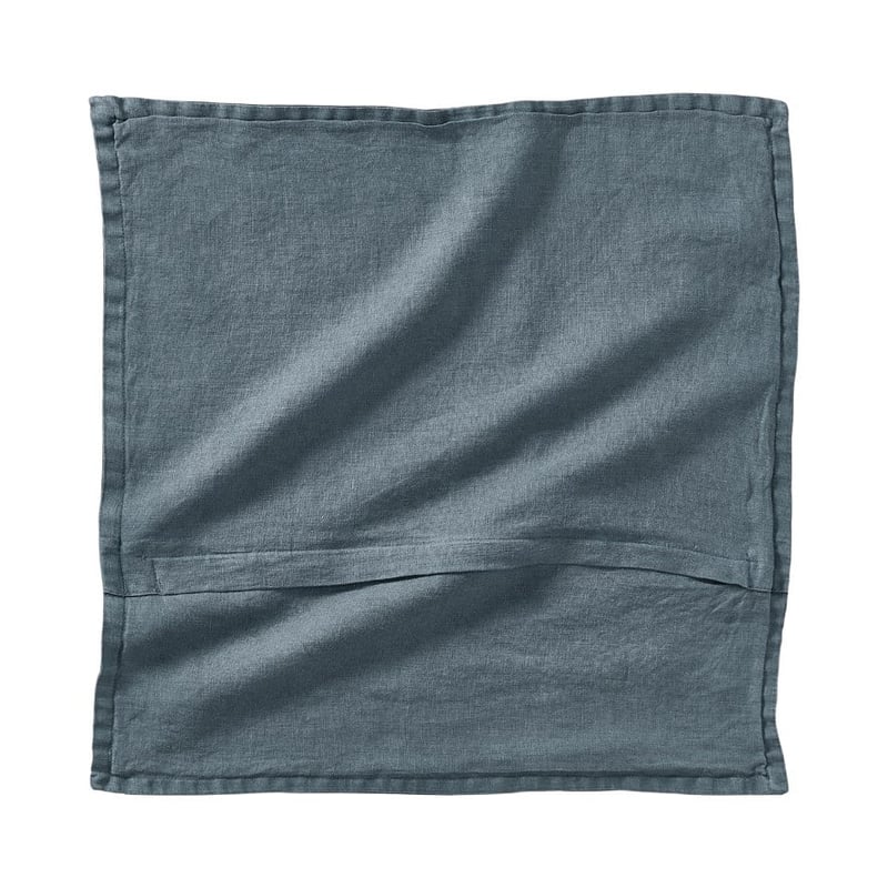 Belgian Vintage Washed Linen Lead Square Cushion Cover