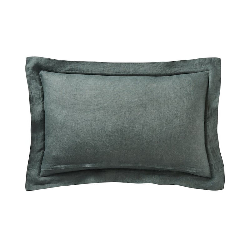 Vintage Washed Linen Cypress Quilted Cushion 