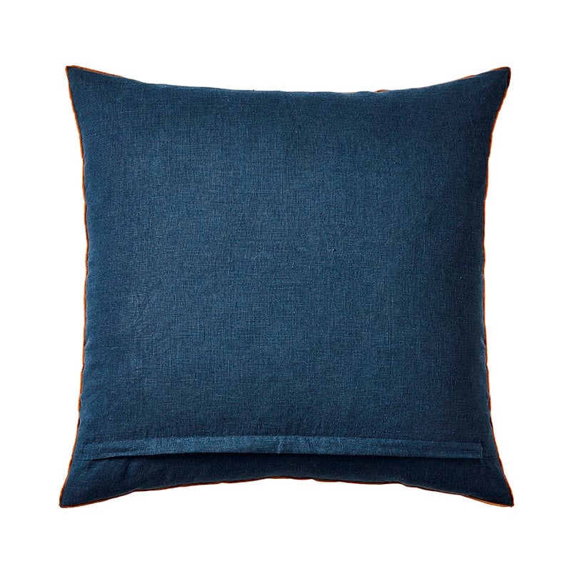 Washed Navy Hemp Cushion 