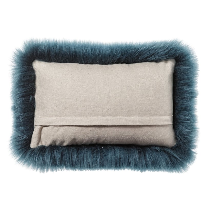 Sheepskin Long Cushion Emerald 