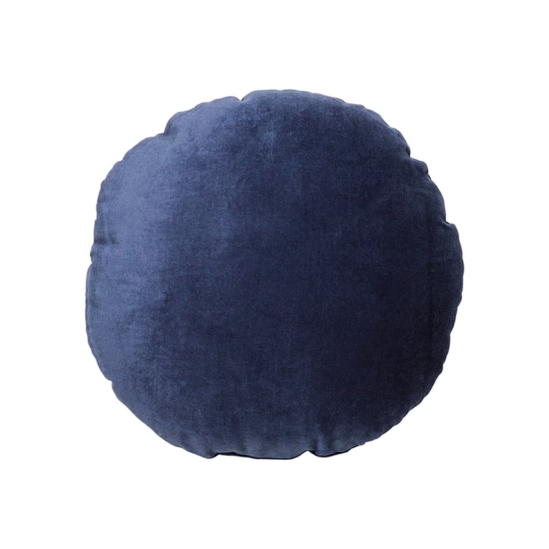 Bombay Round Navy Velvet Cushion 