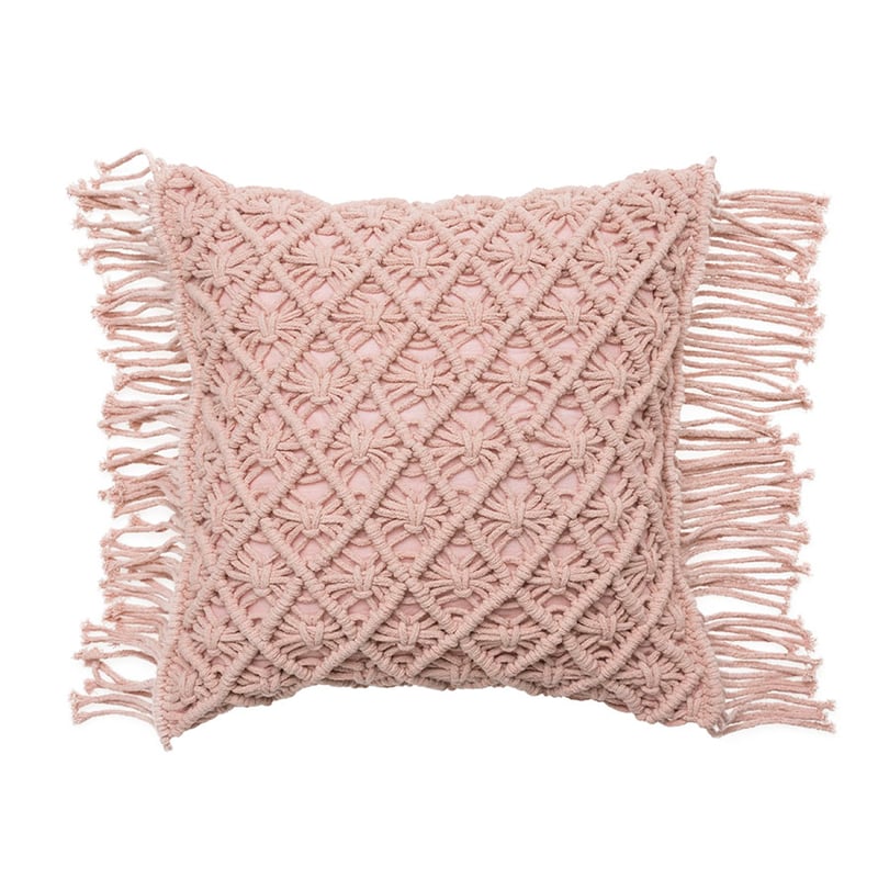 Macrame Cushion Blush 