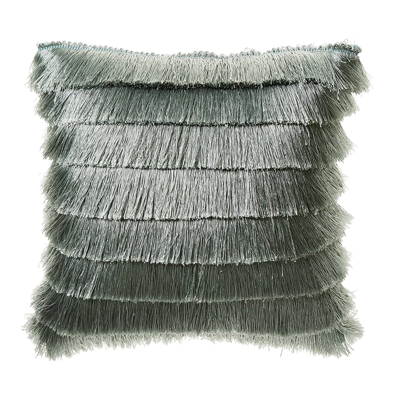 Noelle Fringe Cushion Sage 
