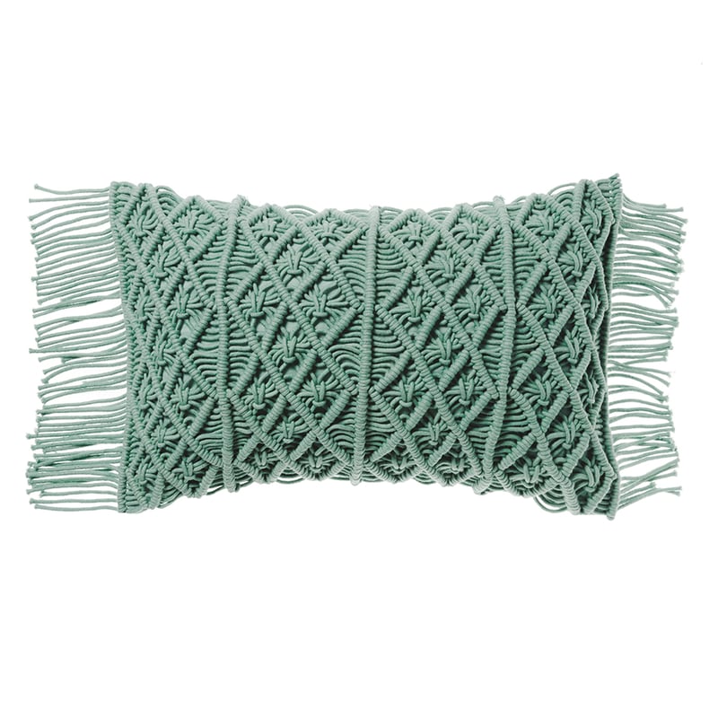 New Haven Macrame Long Cushion Mint 