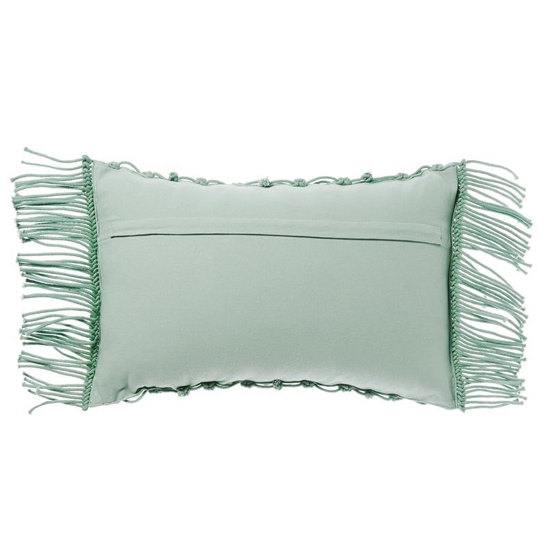 New Haven Macrame Long Cushion Mint 