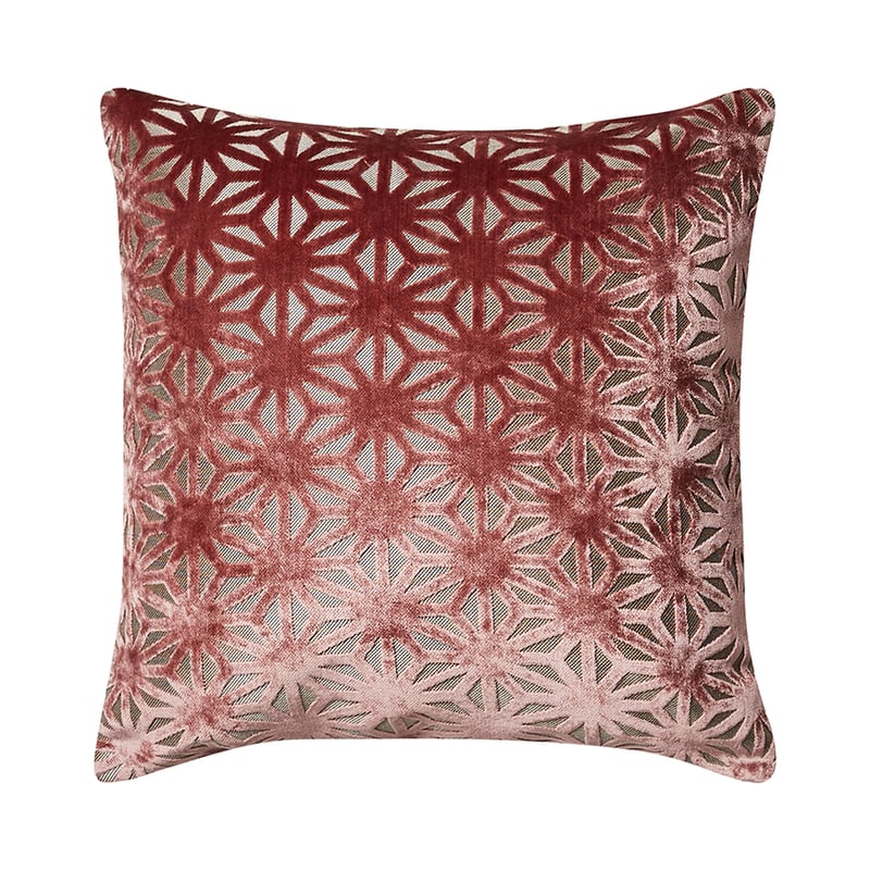 Arbus Cut Velvet Cushion in Rose 