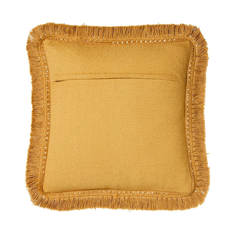 Boracay Fringed Mustard Cushion 