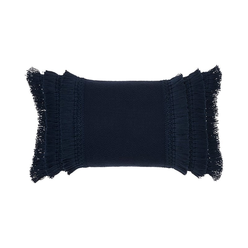 Boracay Navy Long Fringed Cushion