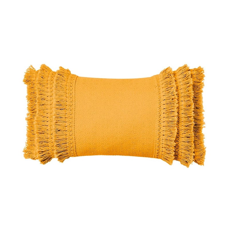 Boracay Long Fringed Mustard Cushion