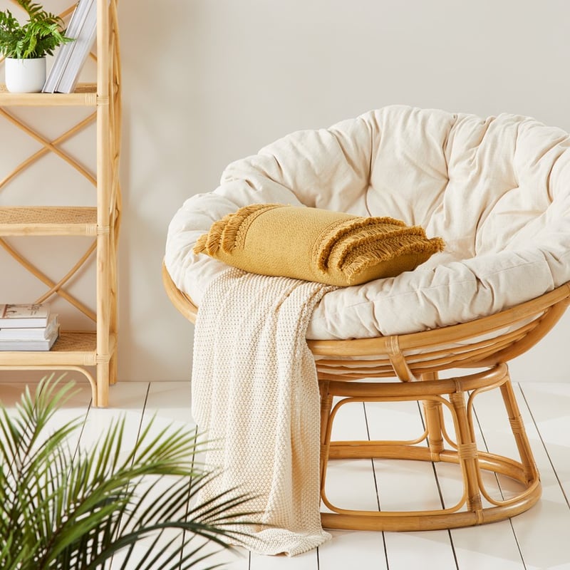 Boracay Long Fringed Mustard Cushion
