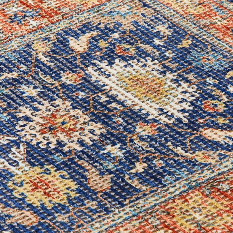 Monte Blue & Rust Indoor Mat
