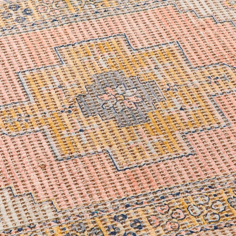Monte Turkish Tile Blush & Mustard Indoor Mat 