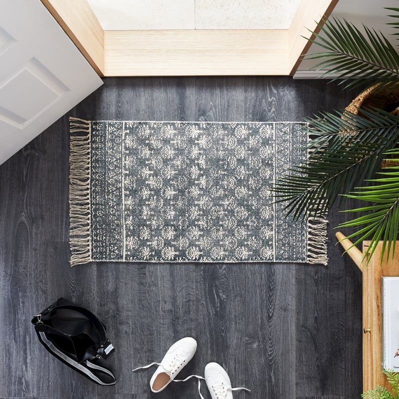 Calais Slate Block Print Indoor Mat