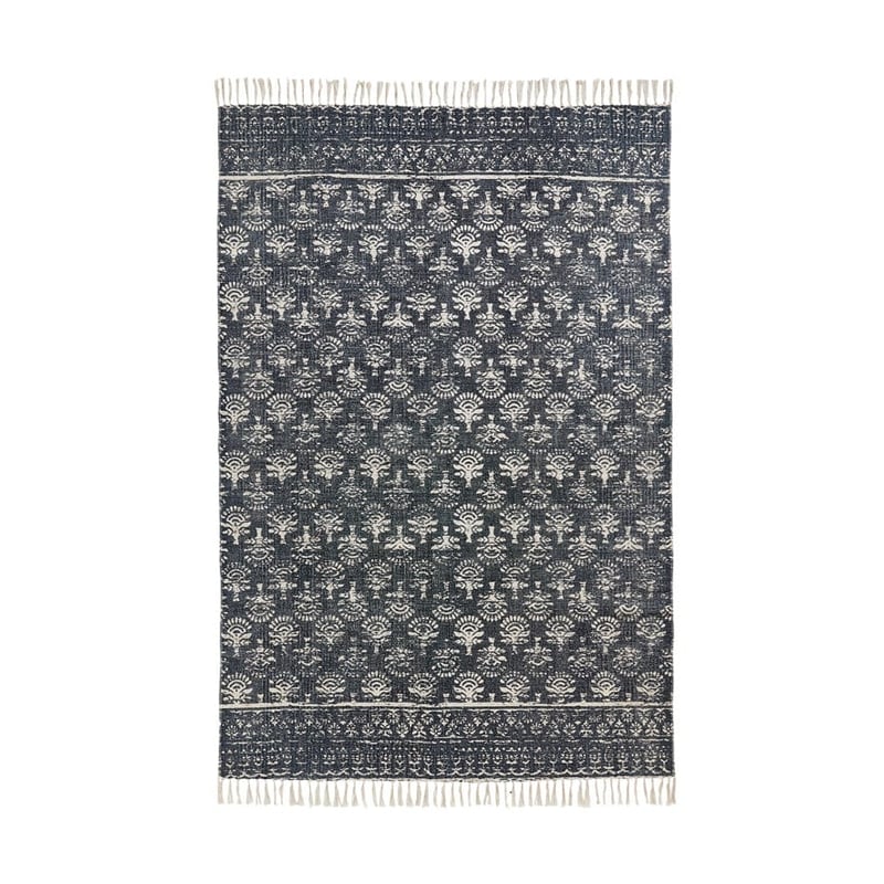 Calais Slate Block Print Rug