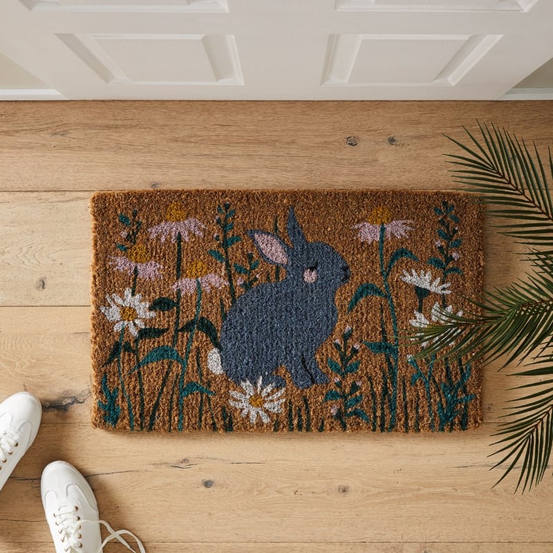 Fleur Harris Wildflower Bunny Coir Doormat