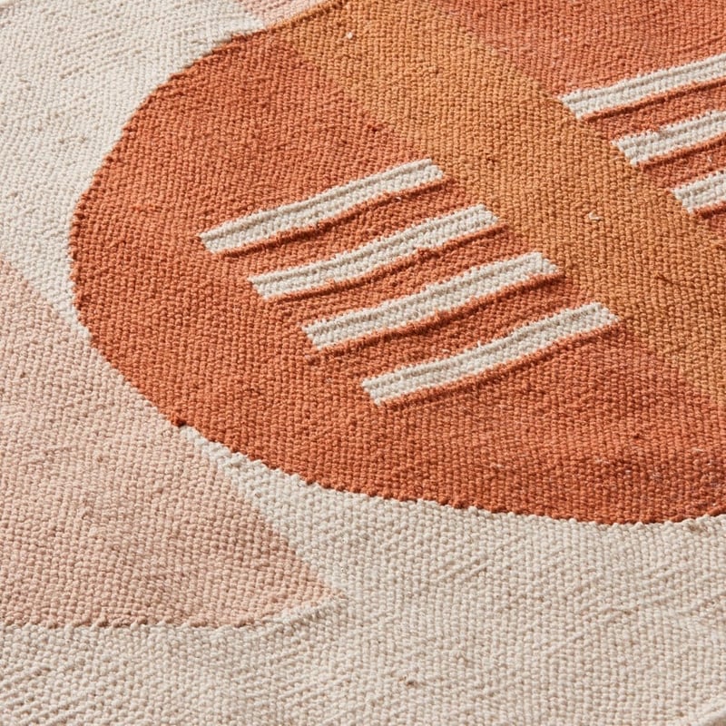 Club Peach Retro Rug Runner