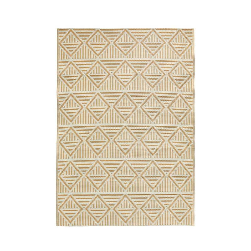 Bhadia Neutral Geo Outdoor Rug 