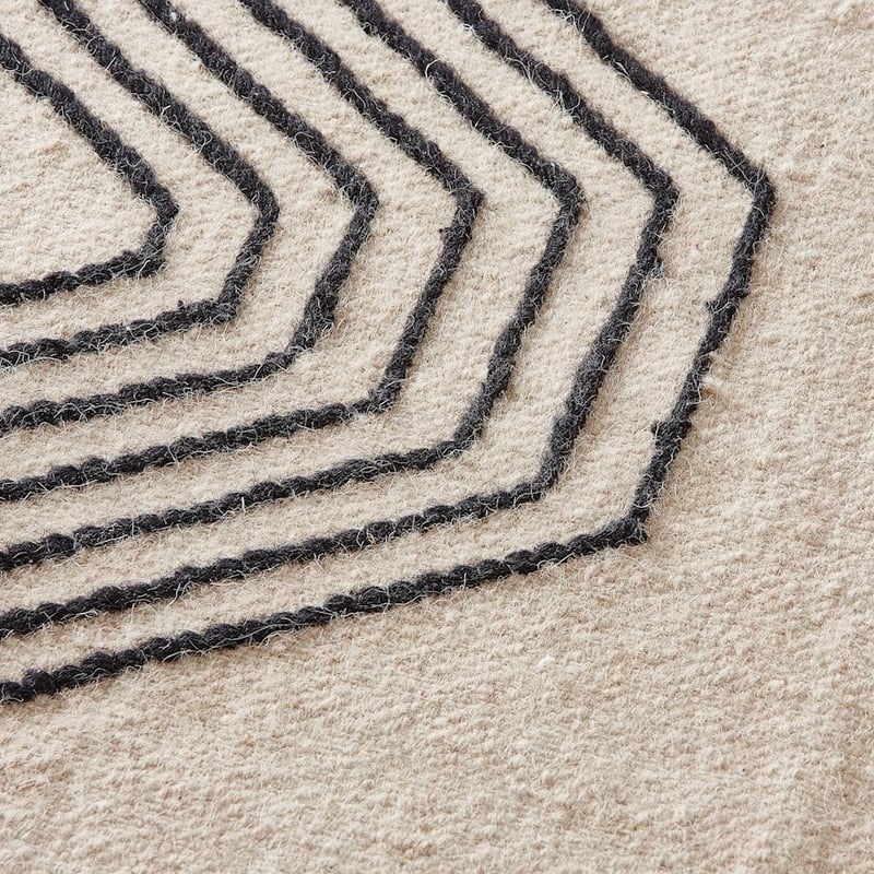 Leonie Natural and Black Rug Runner