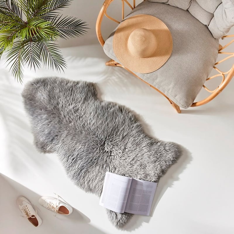 Grey Single Sheepskin