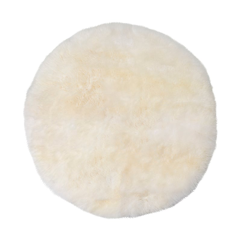 Ivory Sheepskin Round