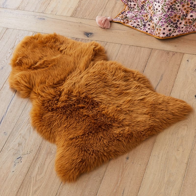 Mustard Single Sheepskin