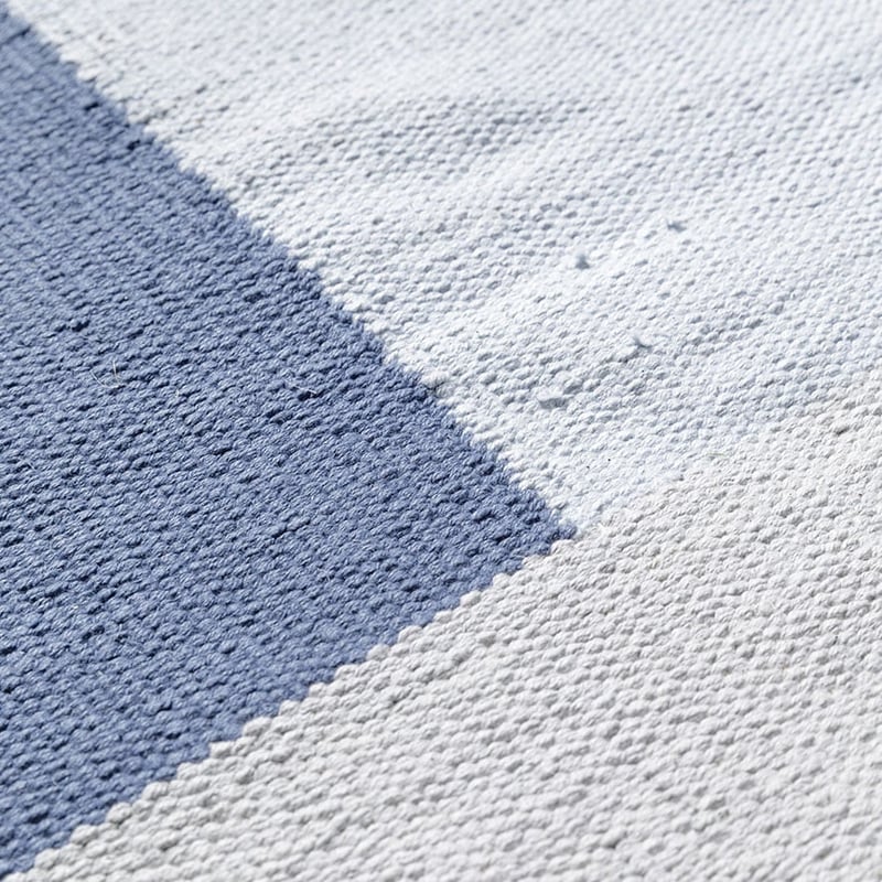 Colour Blocking Rug Blue 