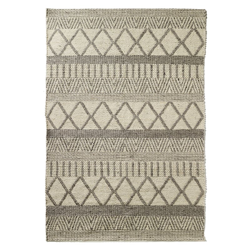 The Wool Collection Rug Natural & Grey Trebel