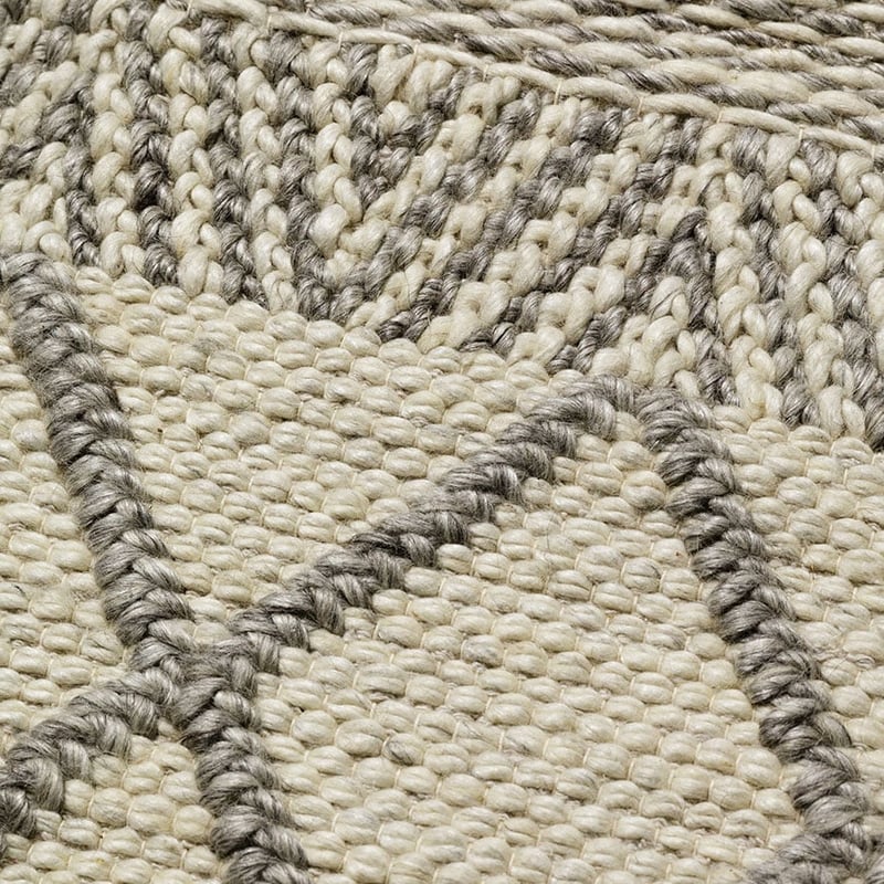 The Wool Collection Rug Natural & Grey Trebel