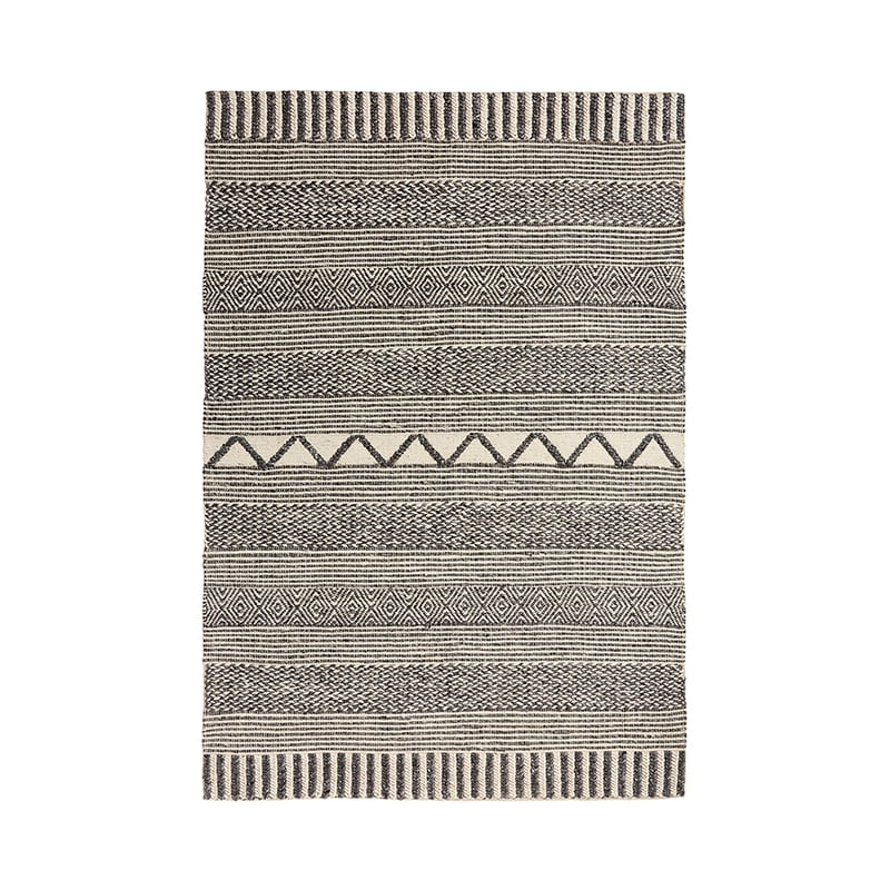 The Wool Collection Rug Natural & Charcoal Tansy