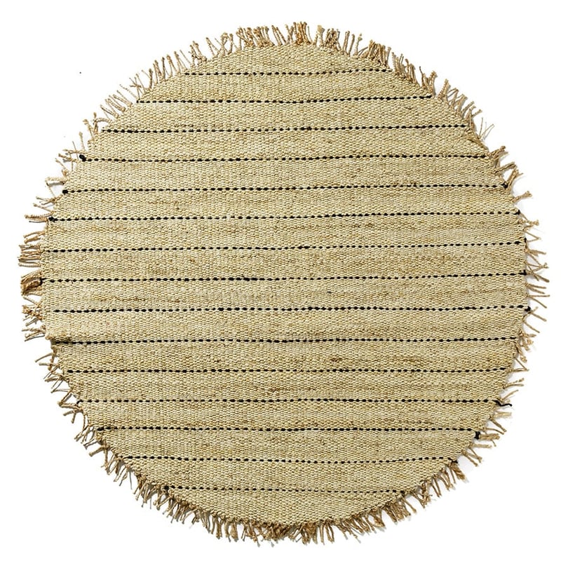 Hemp Round Rug Stripe 