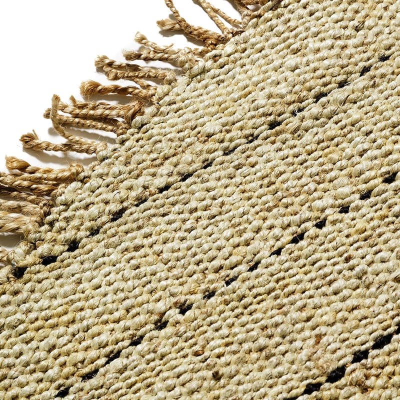 Hemp Round Rug Stripe 