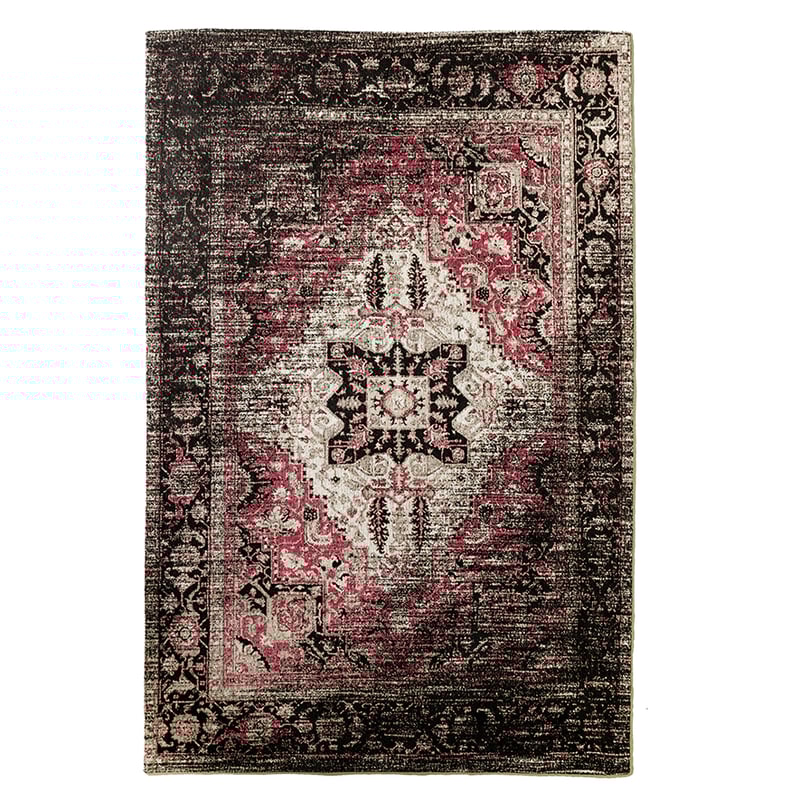 Boheme Rug Magenta & Black Bukhara