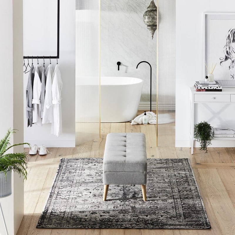 Boheme Rug Natural & Black Jacquard