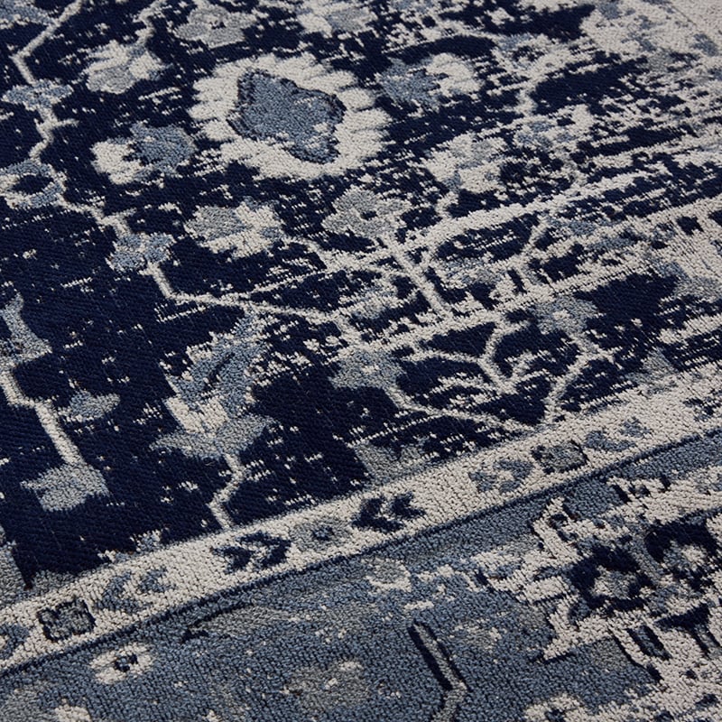 Boheme Natural & Indigo Jacquard Rug 