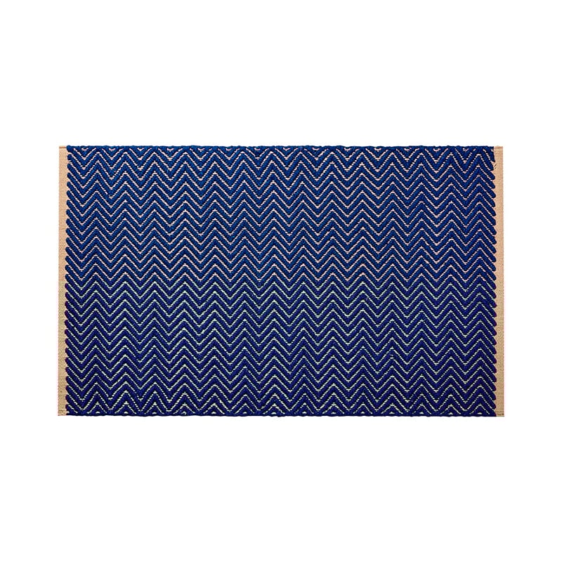 Barbados Chevron Occasional Mat Navy 