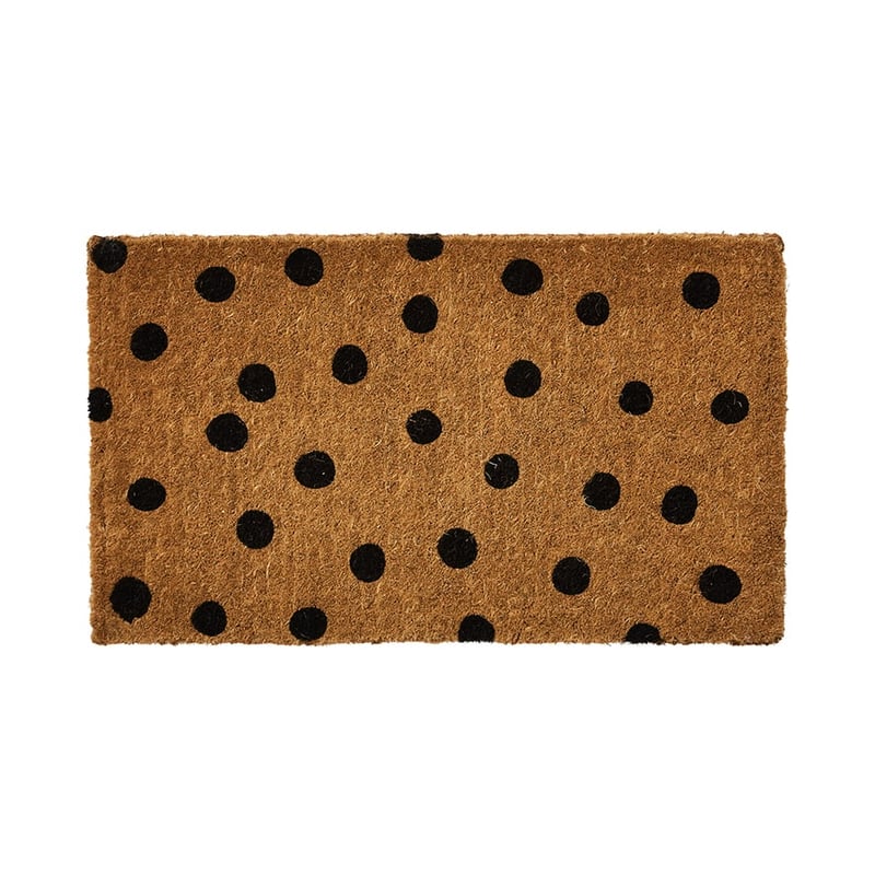 Black Spots Coir Door Mat in High Thickness