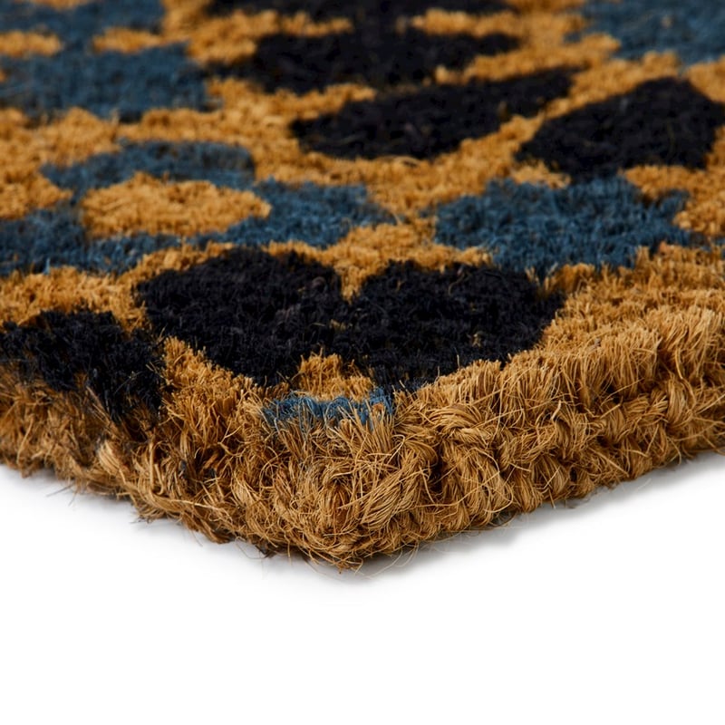 Moroccan Black Tile Coir Doormat 