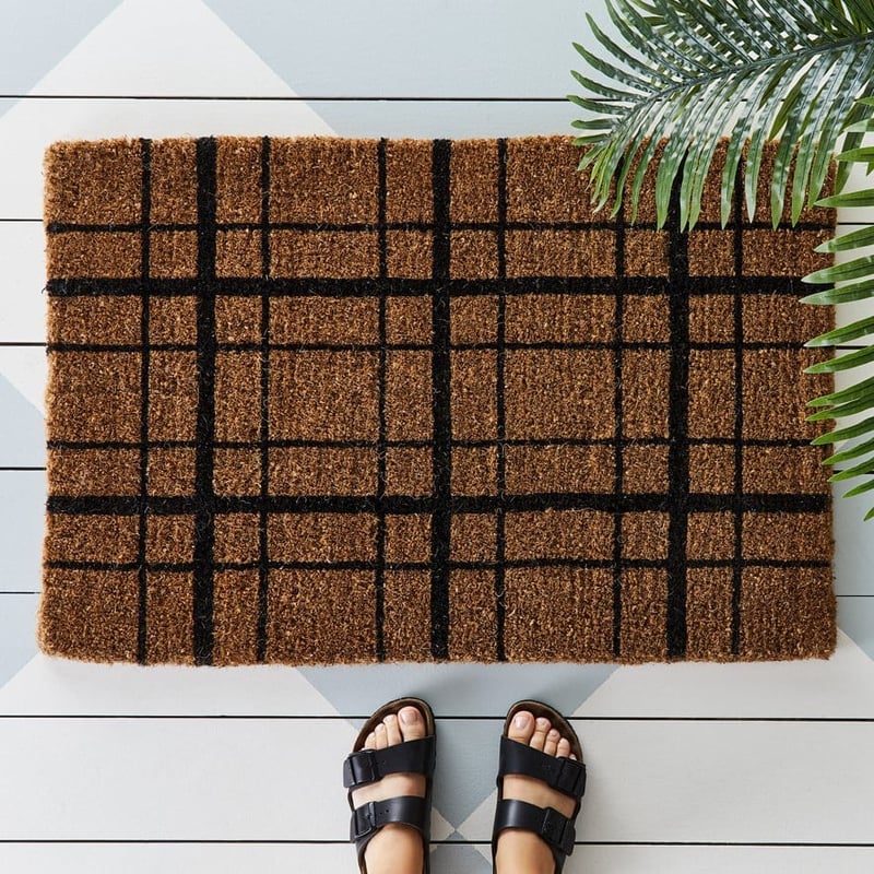 Coir Check Large Doormat