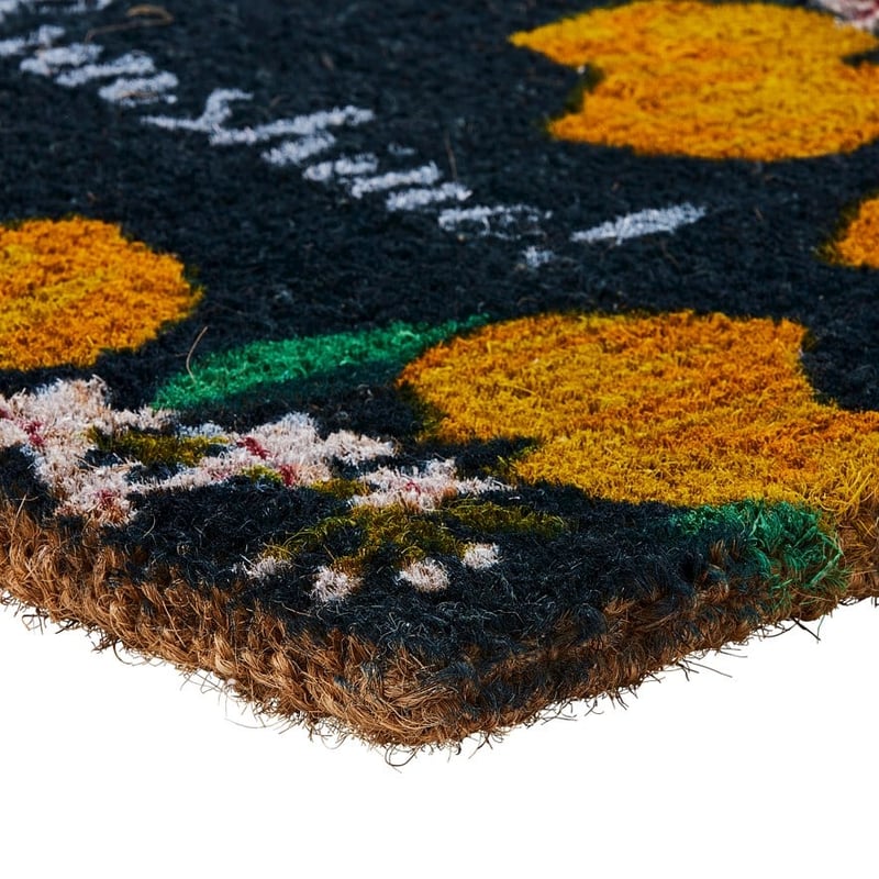 Hello Sunshine Coal Regular Coir Doormat