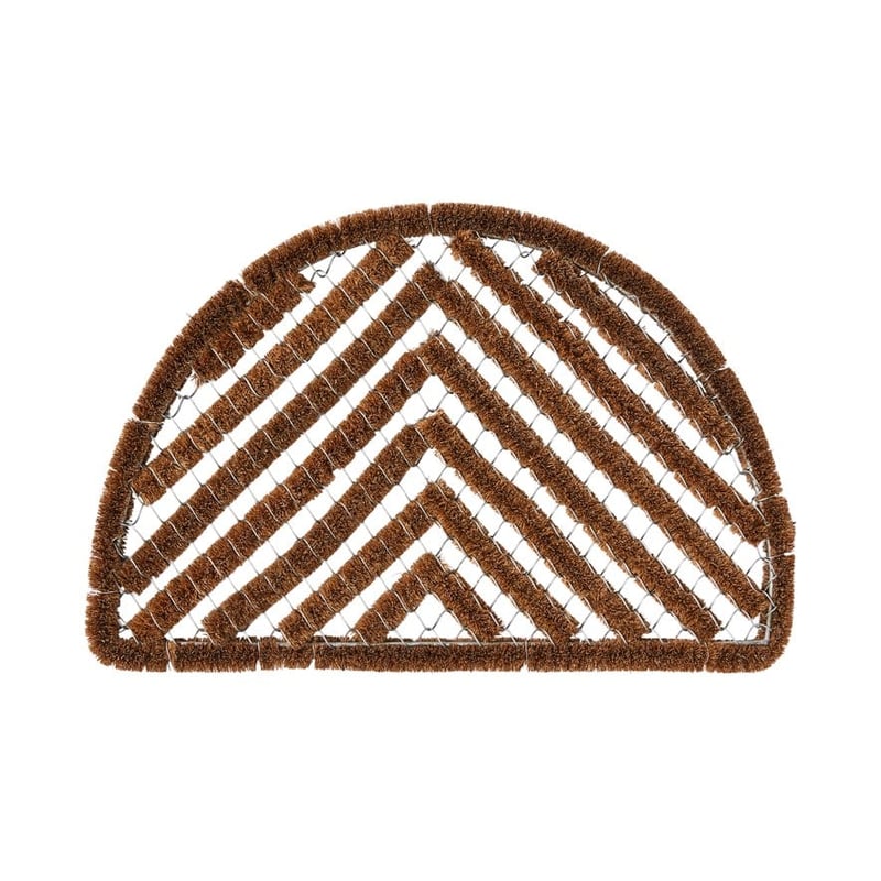 Wire Natural Round Regular Coir Doormat