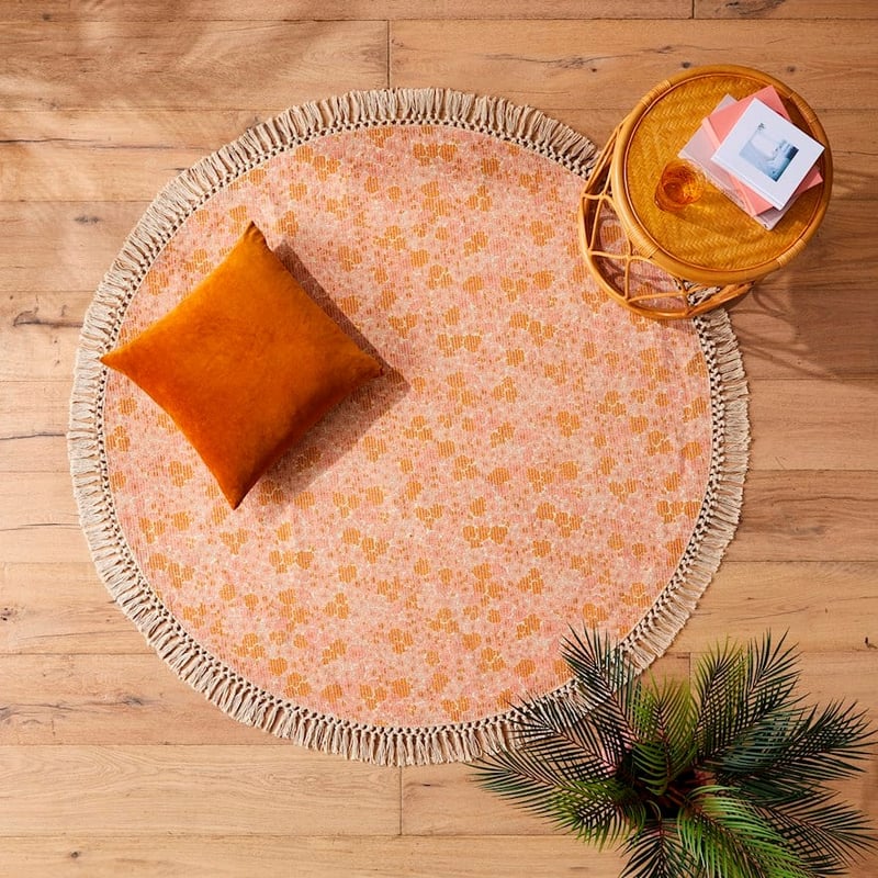 Tivoli Round Blush & Mustard Sunset Bloom Rug 