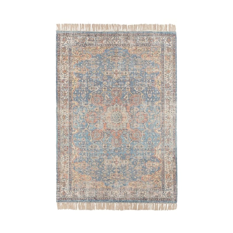 Tivoli Sky Blue & Rust Isfahan Rug