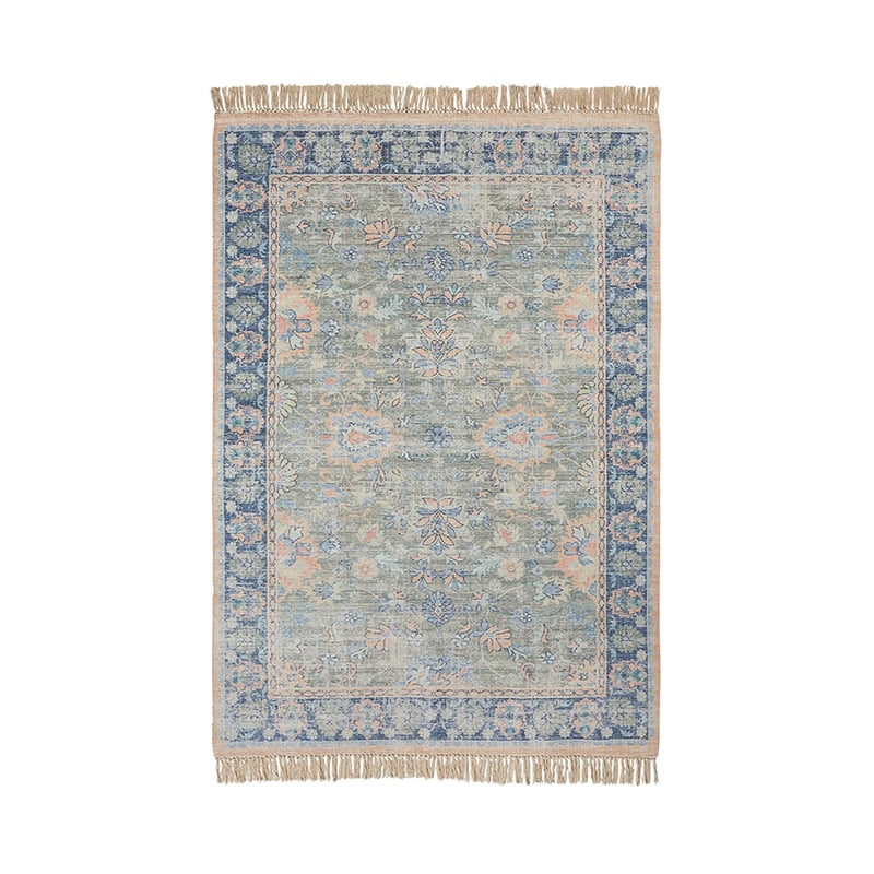 Tivoli Pale Pink & Indigo Isfahan Rug