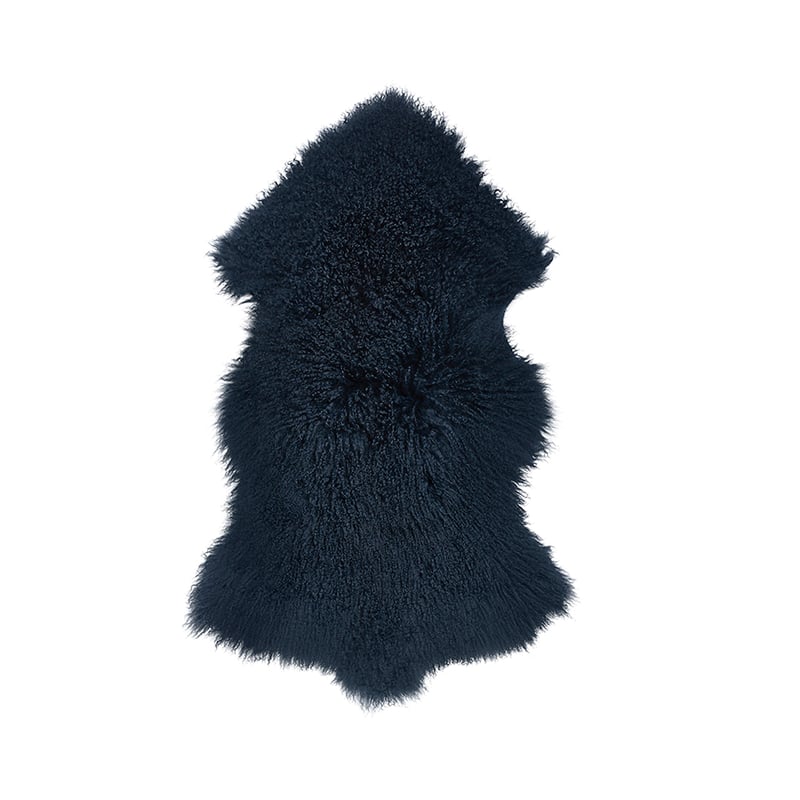 Mongolian Sheepskin Rug Navy 