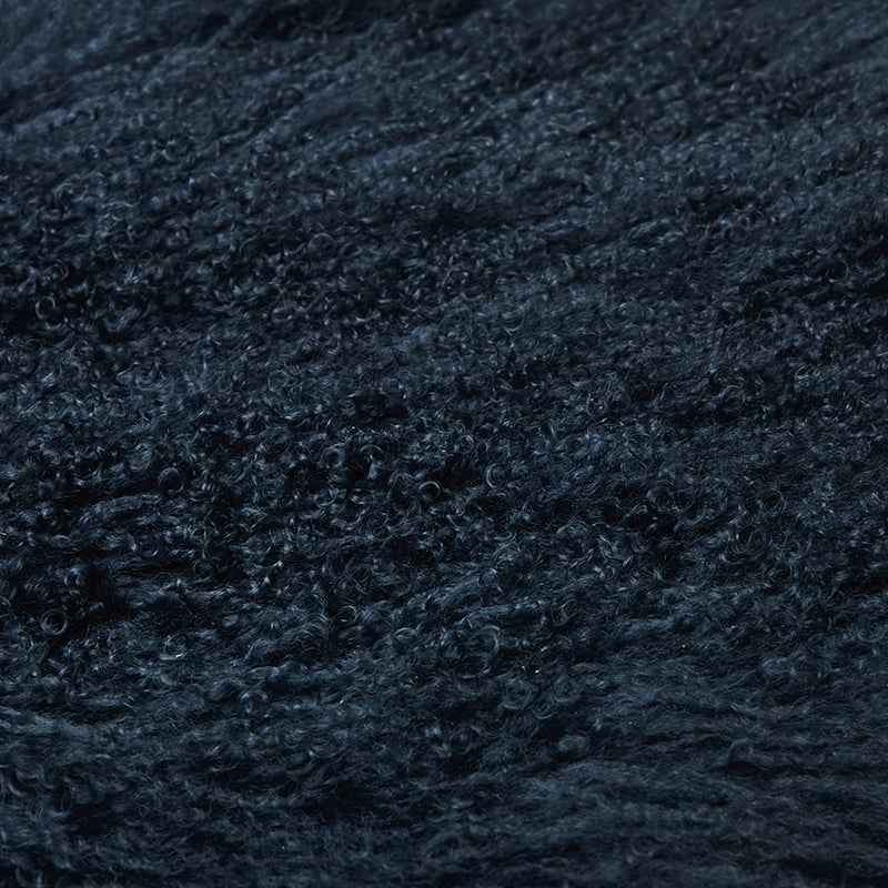 Mongolian Sheepskin Rug Navy 