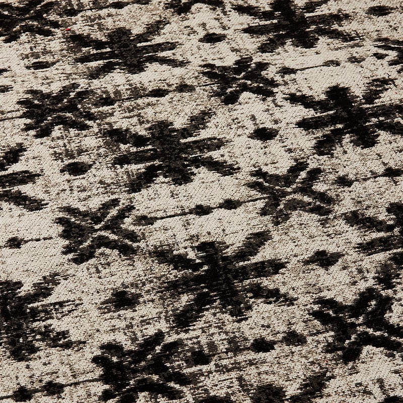Tribal Natural & Black Jacquard Rug