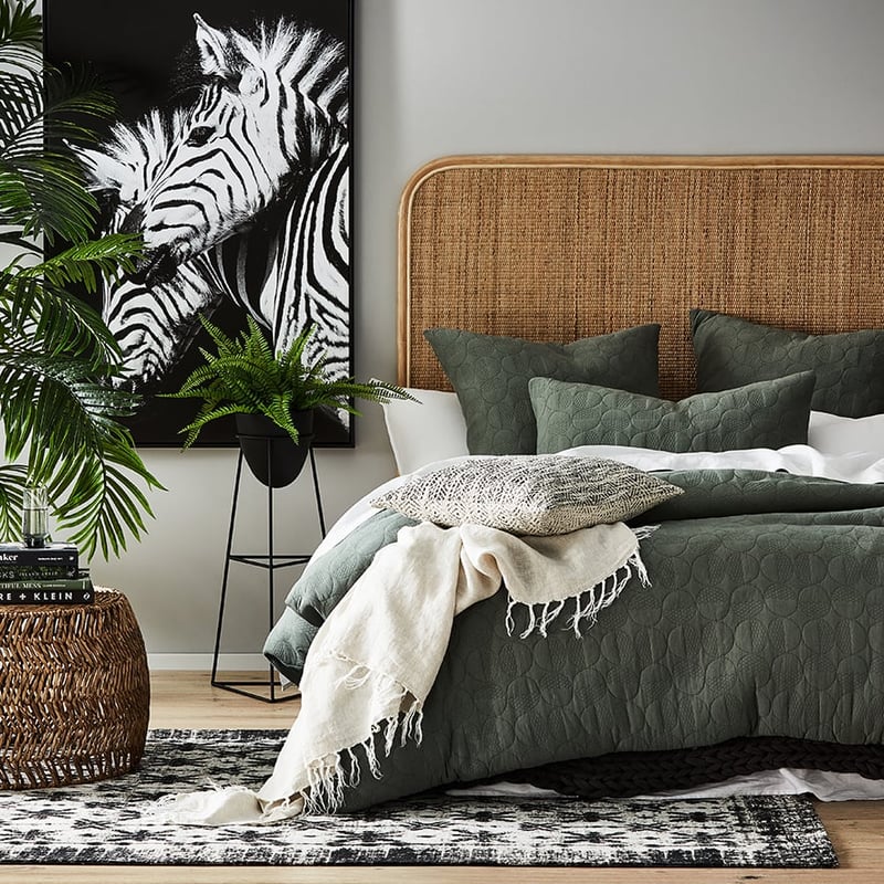 Tribal Natural & Black Jacquard Rug